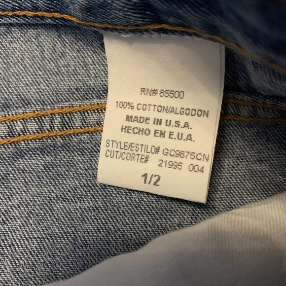 Vintage Denim Skirt Sz 1/2‎ 26” Waist Open Slit Medium Wash By Xoxo Y2K 90’s USA - Picture 9 of 9
